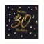 Happy Birthday 30 B&C Black-Gold szalvéta 20 db-os 33x33 cm