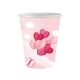 Szerelem Love Is In The Air Pink papír pohár 6 db-os 250 ml