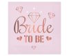 Lánybúcsú Bride To Be Pink szalvéta 20 db-os 33x33 cm
