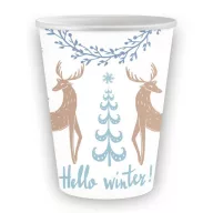Karácsonyi Hello Winter White papír pohár 6 db-os 250 ml