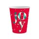 Karácsonyi Red Joy papír pohár 6 db-os 250 ml