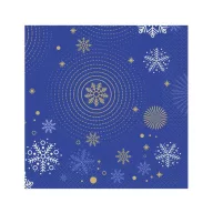 Karácsonyi Navy Blue Snowflakes szalvéta 20 db-os 33x33 cm