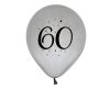 Ezüst Happy Birthday 60 Silver léggömb, lufi 5 db-os 30 cm (12 inch)