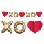 Szerelem XOXO papír girland 200 cm
