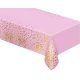 Rózsaszín B&C Gold Dots fólia asztalterítő 137x183 cm