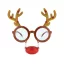 Szarvas Reindeer szemüveg piros orral
