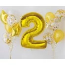 Arany 2-es Gold szám fólia lufi 92 cm