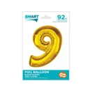 Arany 9-es Gold szám fólia lufi 92 cm