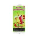 Fekete Black műanyag szívószál 50 db-os