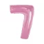 Rózsaszín 7-es Light Pink szám fólia lufi 92 cm