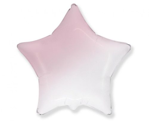 White-Pink Star, Csillag fólia lufi 50 cm (WP)