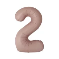 Matt rózsaszín 2-es Vintage szám fólia lufi 76 cm (WP)