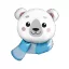 Jegesmedve Blue Scarf fólia lufi 78 cm (WP)
