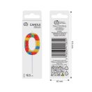 Építőkocka 0-ás Pick Blocks tortagyertya, számgyertya