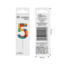 Építőkocka 5-ös Pick Blocks tortagyertya, számgyertya