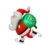 Karácsonyi Santa Skating fólia lufi 64 cm