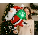 Karácsonyi Santa Skating fólia lufi 64 cm