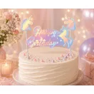 Unikornis Holographic Shine torta dekoráció