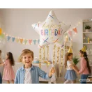 Happy Birthday Star fólia lufi 85 cm