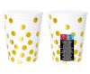 Pöttyös Gold Dots White papír pohár 6 db-os 270 ml