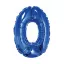 Kék Blue 0-ás mini szám fólia lufi 35 cm