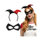 Színes Harlequin jelmez kiegészítő szett