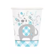 Kék Elefánt Floral papír pohár 8 db-os 266 ml