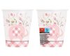 Rózsaszín Elefánt Floral papír pohár 8 db-os 266 ml