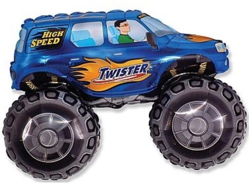 Autó Twister Blue fólia lufi 36 cm (WP)