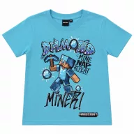   Minecraft Diamond Miner gyerek rövid póló, felső 8 - 12 év / 128 - 152 cm
