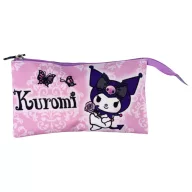 Hello Kitty Kuromi Purple 3 rekeszes tolltartó 22 cm