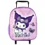 Hello Kitty Kuromi Purple gurulós ovis 3D hátizsák, táska 32 cm