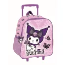 Hello Kitty Kuromi Purple gurulós ovis 3D hátizsák, táska 32 cm