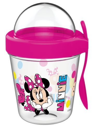 Disney Minnie pohár snack tartó fedéllel és kanállal 350 ml