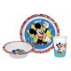 Disney Mickey Yes étkészlet, micro műanyag szett Dobozban