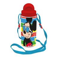  Disney Mickey Sun műanyag szívószálas kulacs akasztóval 500 ml