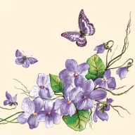 Virág Violet szalvéta 20 db-os 33x33 cm