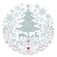 Karácsonyi Circle Composition szalvéta 20 db-os 33x33 cm