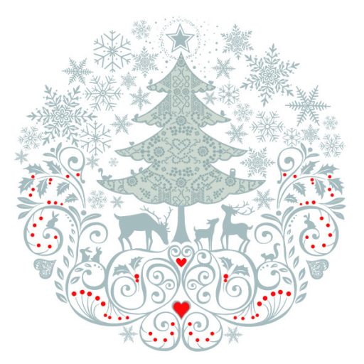 Karácsonyi Circle Composition szalvéta 20 db-os 33x33 cm