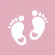 Babaváró Little Feet Pink szalvéta 20 db-os 33x33 cm