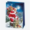 Karácsony Toyland papír ajándéktasak, ajándékzacskó 23x32x11 cm