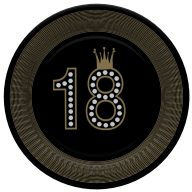   Happy Birthday 18 Hollywood Style papírtányér 8 db-os 22,7 cm