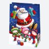 Karácsony Gift Giving papír ajándéktasak, ajándékzacskó 23x32x11 cm