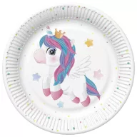 Unikornis Magical Star papírtányér 8 db-os 22,7 cm