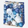 Karácsony Decorations papír ajándéktasak, ajándékzacskó 19x23x10,5 cm