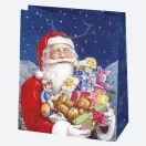 Karácsonyi Toyland papír ajándéktasak, ajándékzacskó 19x23x10,5 cm