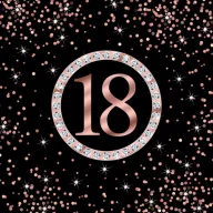 Happy Birthday 18 Rose Gold szalvéta 20 db-os 33x33 cm