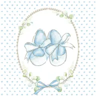 Babaváró Baby Slippers Blue szalvéta 20 db-os 33x33 cm