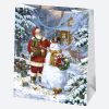 Karácsony Wonderland papír ajándéktasak, ajándékzacskó 19x23x10,5 cm