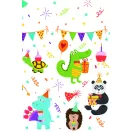 Állatos Cute Party papír asztalterítő 120x180 cm